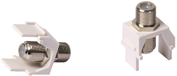 F-Kupplung im Keystoneformat zur Integration von Koaxkabeln