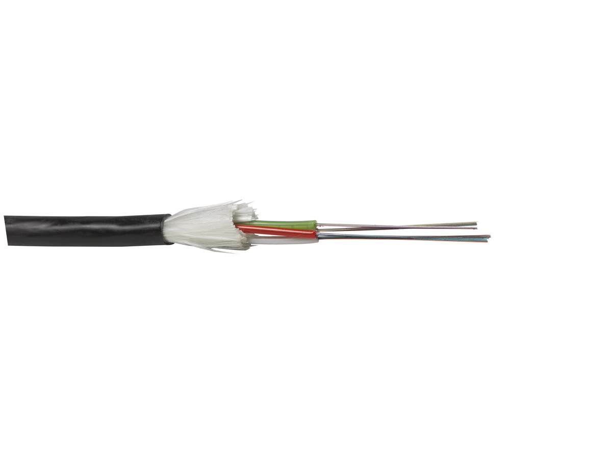 LWL Kabel H+S 48xOM4 NS LSFH 9.6mm noir Dca 9kN