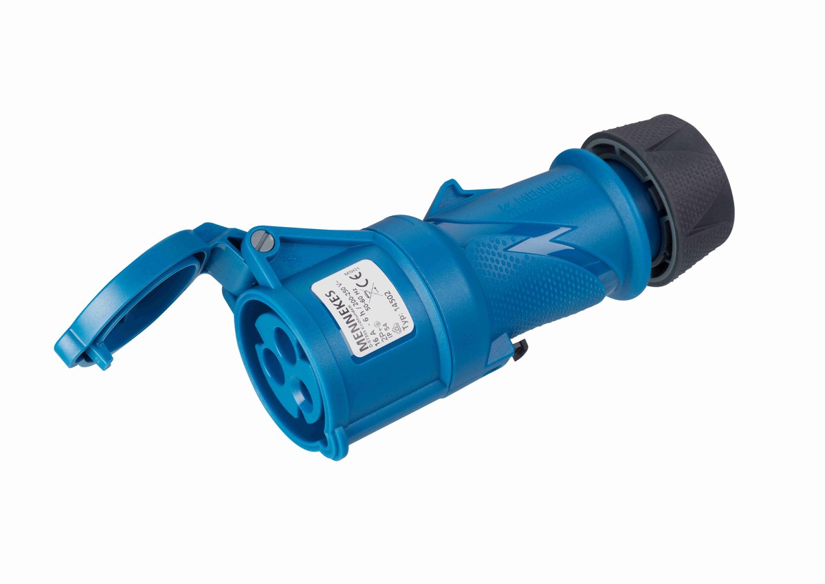CEE Kupplung 16A 3P 230V Power Top Xtra blau 6H IP54