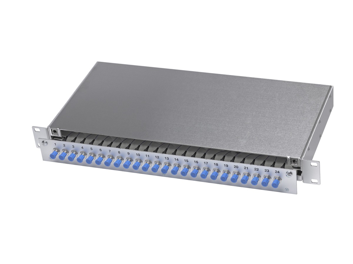 LWL 19" KEV 1HE ausz. 10xST OM3 komp.