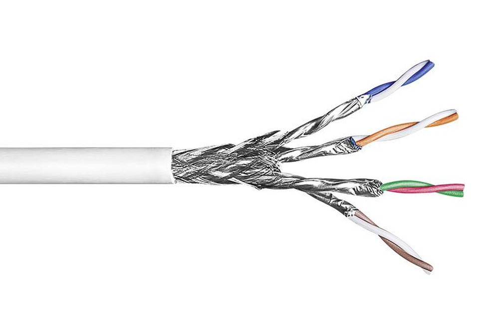 Netconnect Kabel Kat.7 S/FTP 4x2xAWG23 weiss Cca