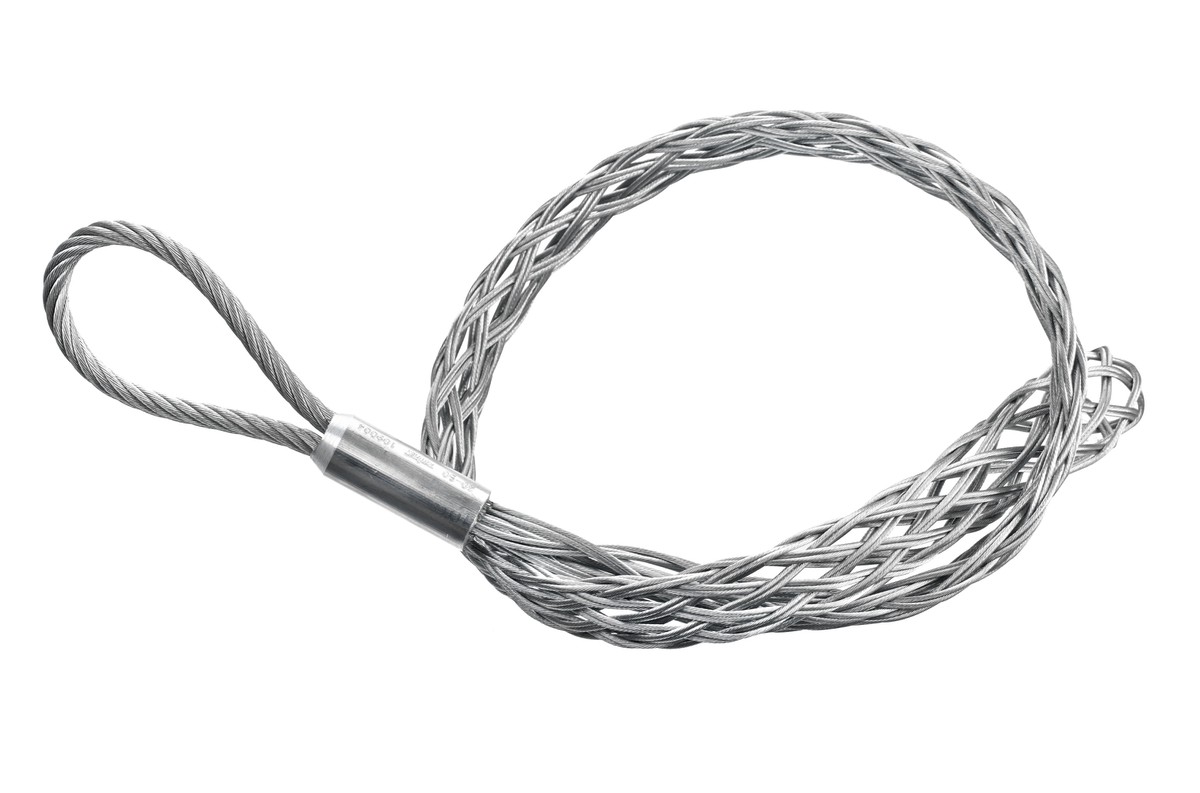 Tire-câble tressé Ø 30 - 40 mm / étamé, 1 boucle, longuer 600 mm, force de traction 18.5 kN