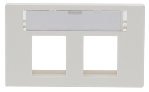 Prise FLF pour 2x Keystone 20mm, blanche