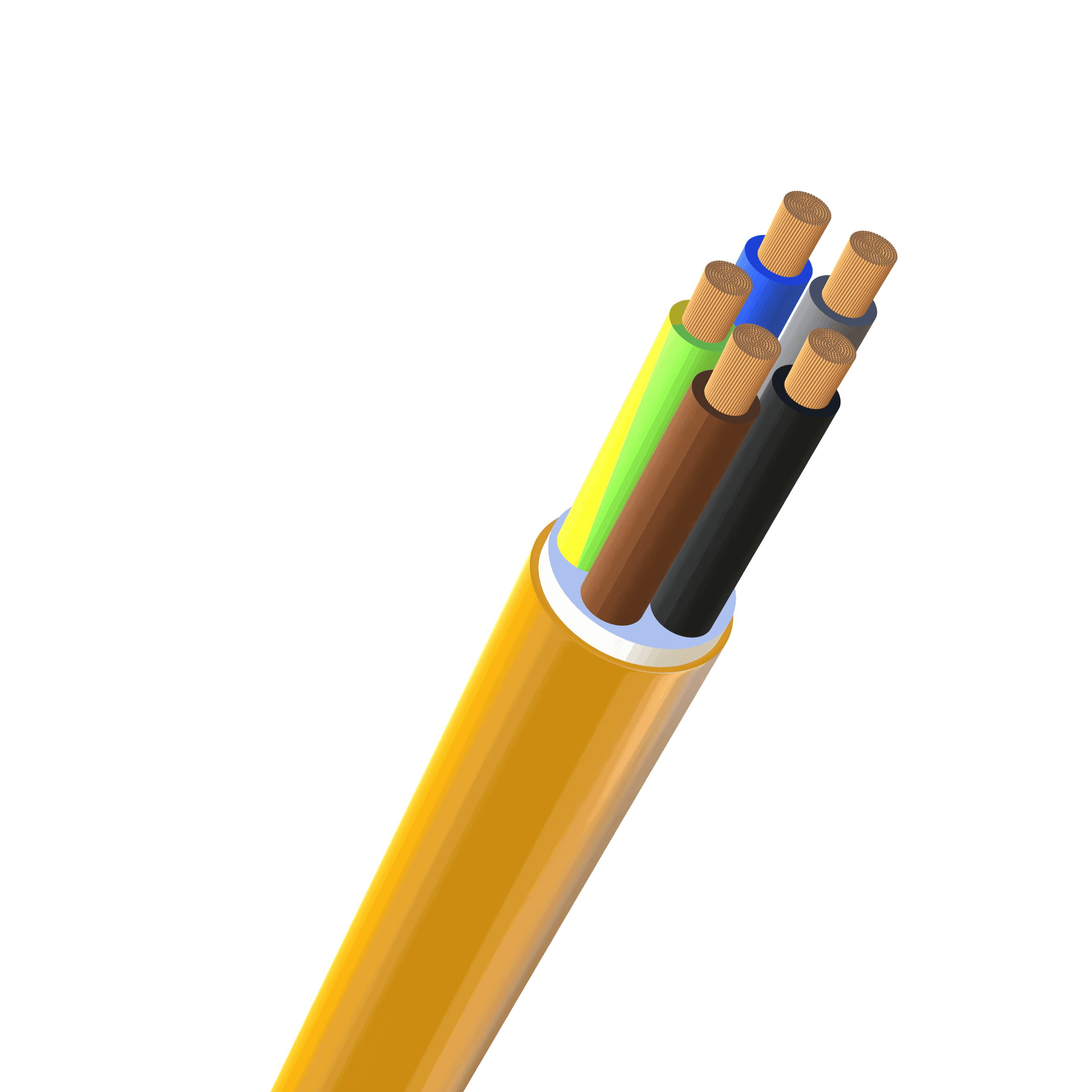 PUR Kabel 5x6 3LNPE orange Eca