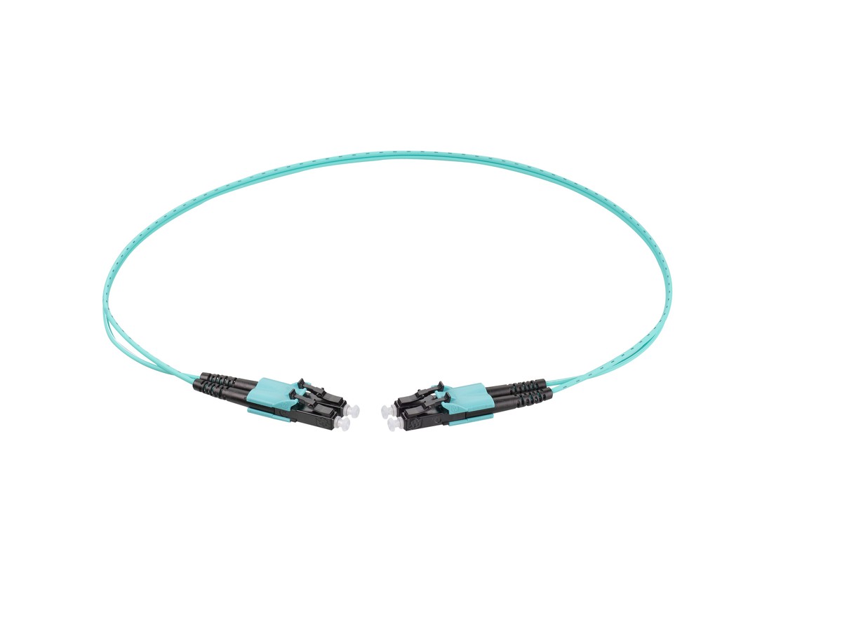 RL Dupl. Fig.8 2x1.4mm 50/125 OM3 LC/LC turquoise 6.0m