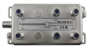 Répartiteur F, DM06D 6 fois 9,4dB 5-1300MHz
