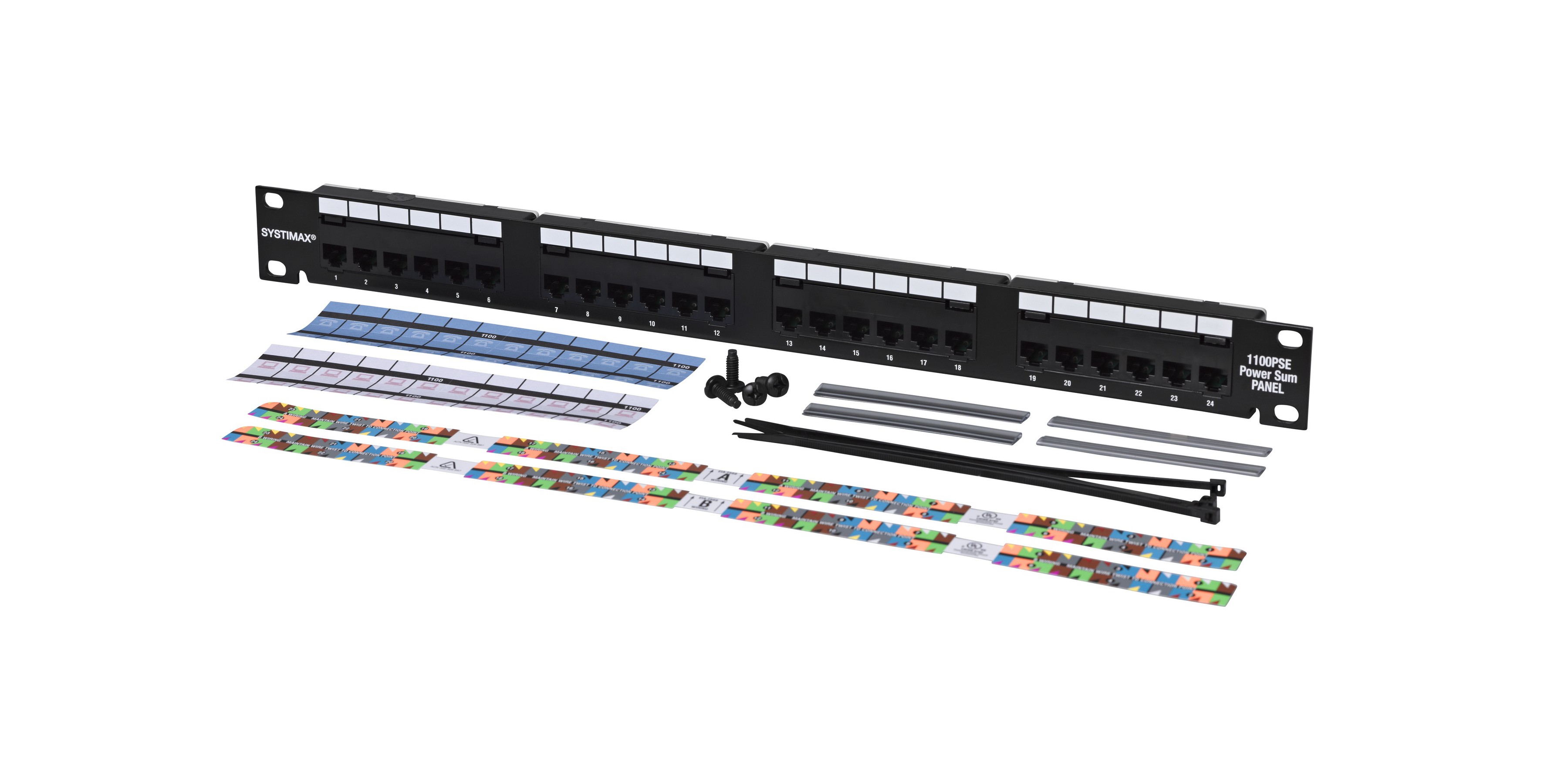 Patch-Panel v.be.19".1HE.24Port.sz