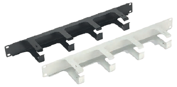 Panneau de rangement 19" 1U 4 guides métal 40x90 nr RAL9005