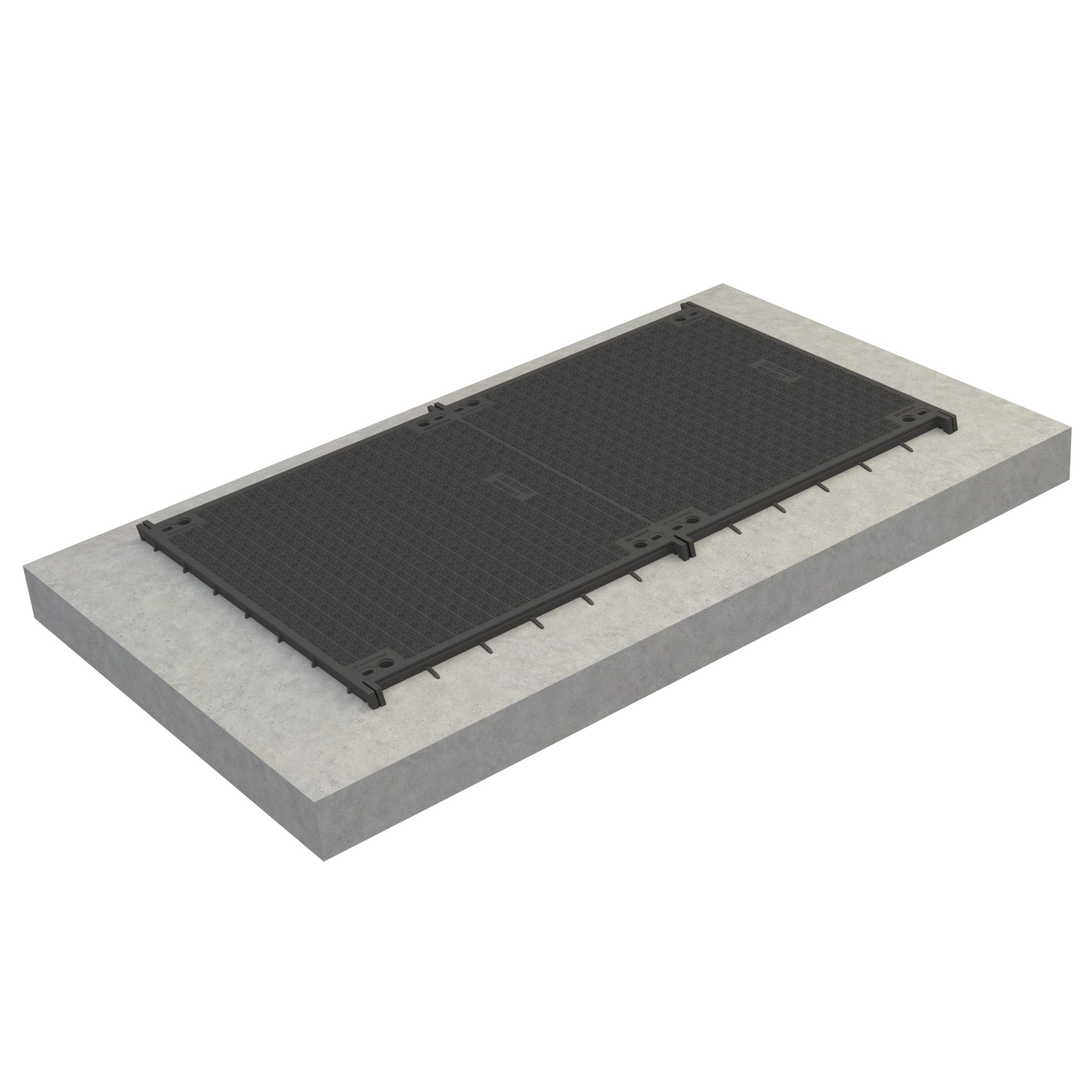 Rahmen & Abdeckung LockGrip 180x90cm D400 m. Betonsockel BGS