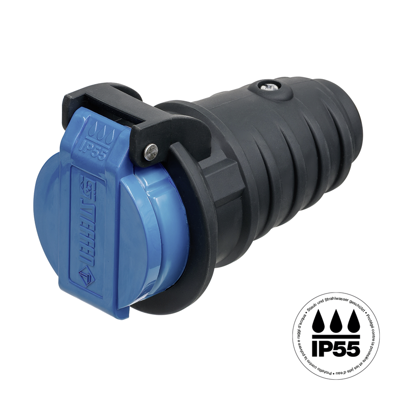 Kupplung T13 IP55 anthrazitgrau/hellblau