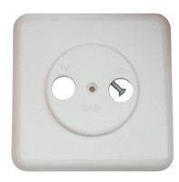 Abdeckplatte Standard komplett, weiss zu 2-Loch DU Breitbanddose