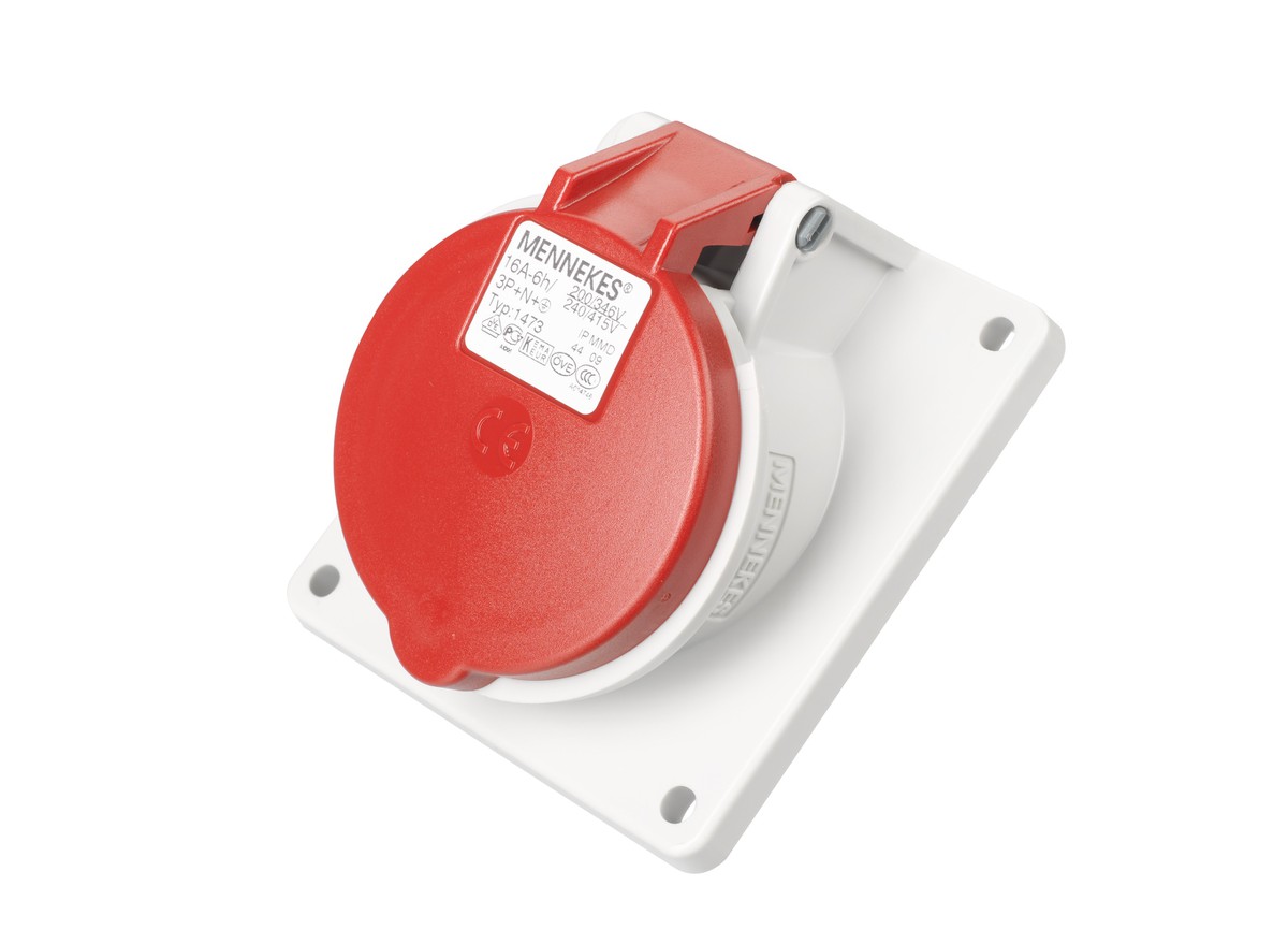 CEE EB Steckdose 32A 5P 400V 20° rot