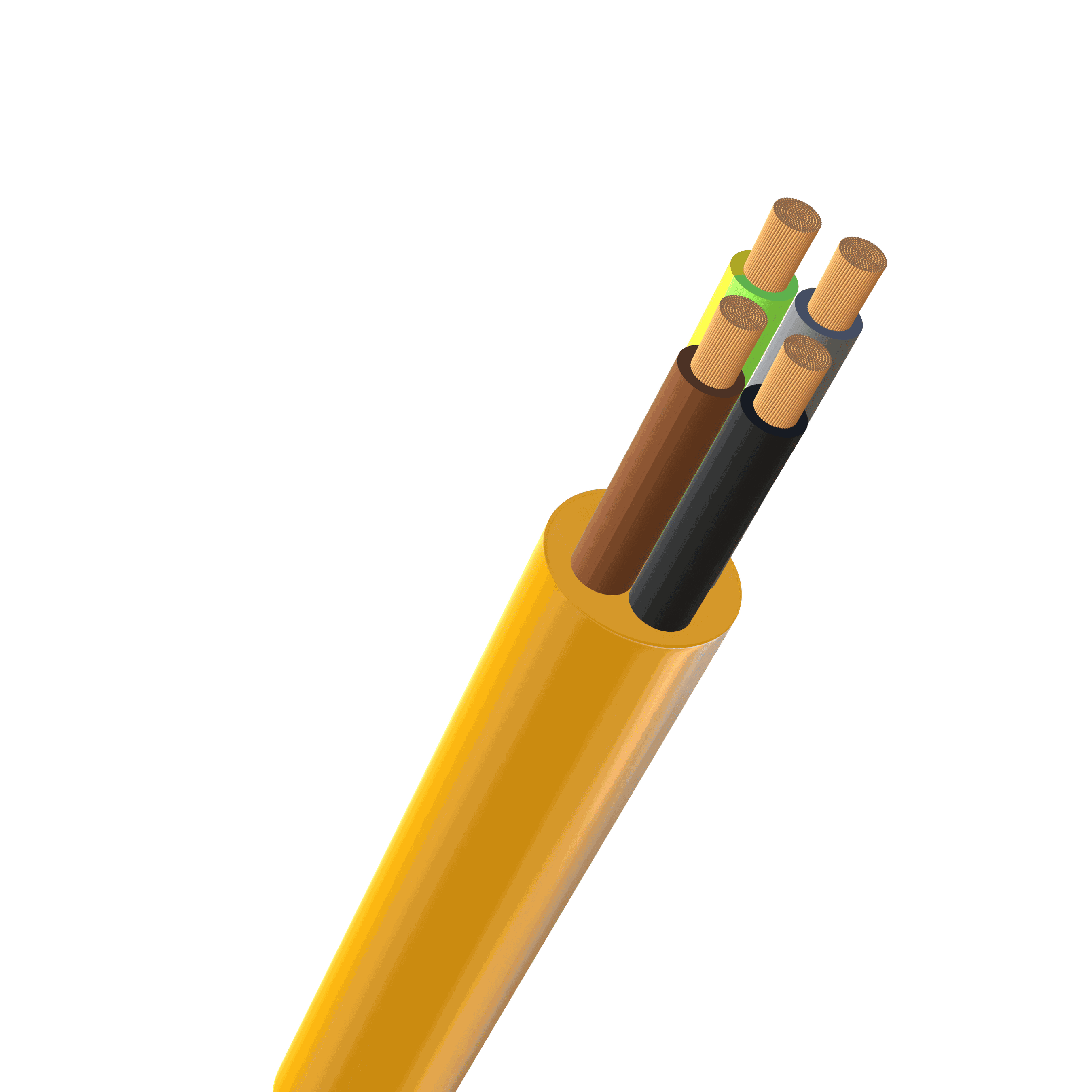 Câble PUR 4x4 3LPE orange Eca
