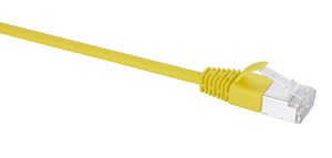 VL RJ45 Slim Cat.6a ge/ge 4m Câble patch slim STP diamètre 4mm Catégorie 6A Câble : jaune Protection anti-plis : jaune