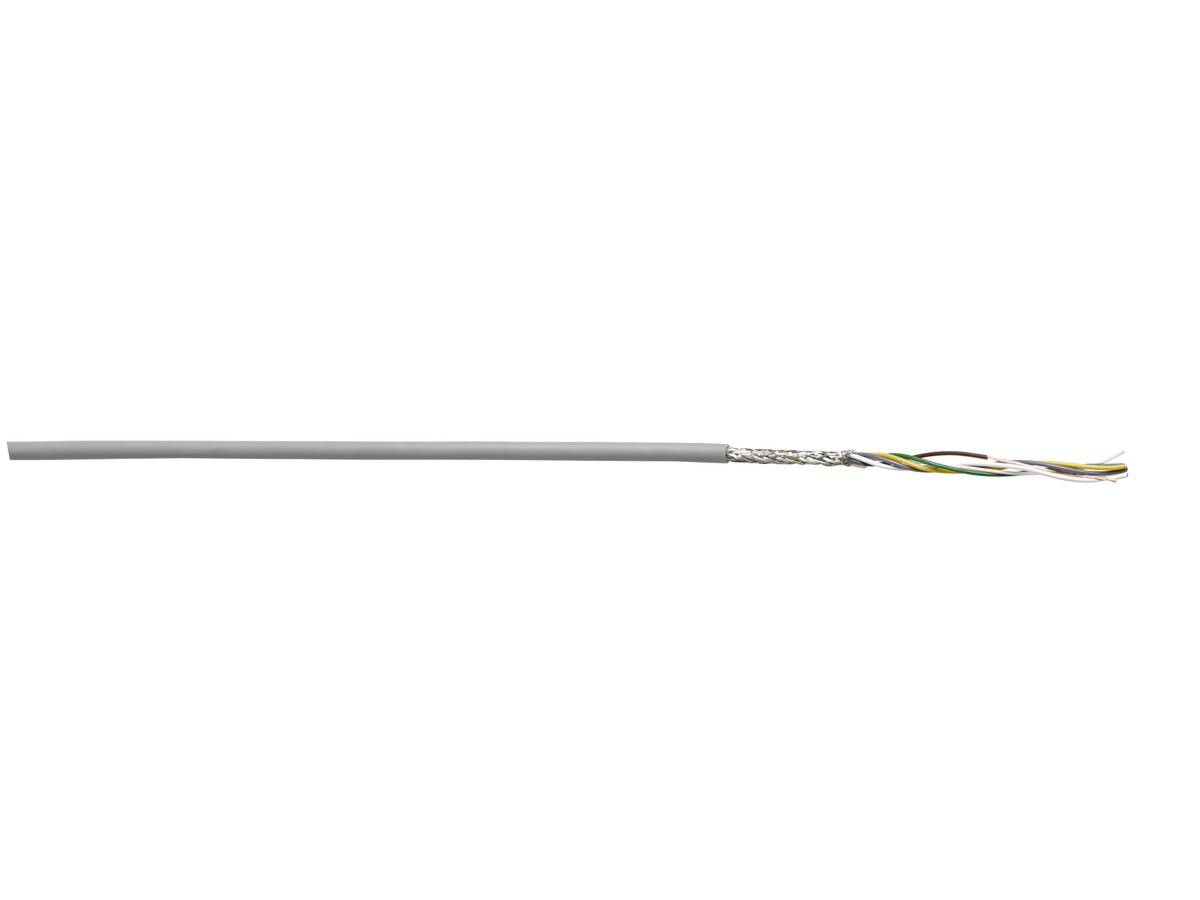 Câble de comm. LIYCY 4x0.34 DIN PVC gris Eca