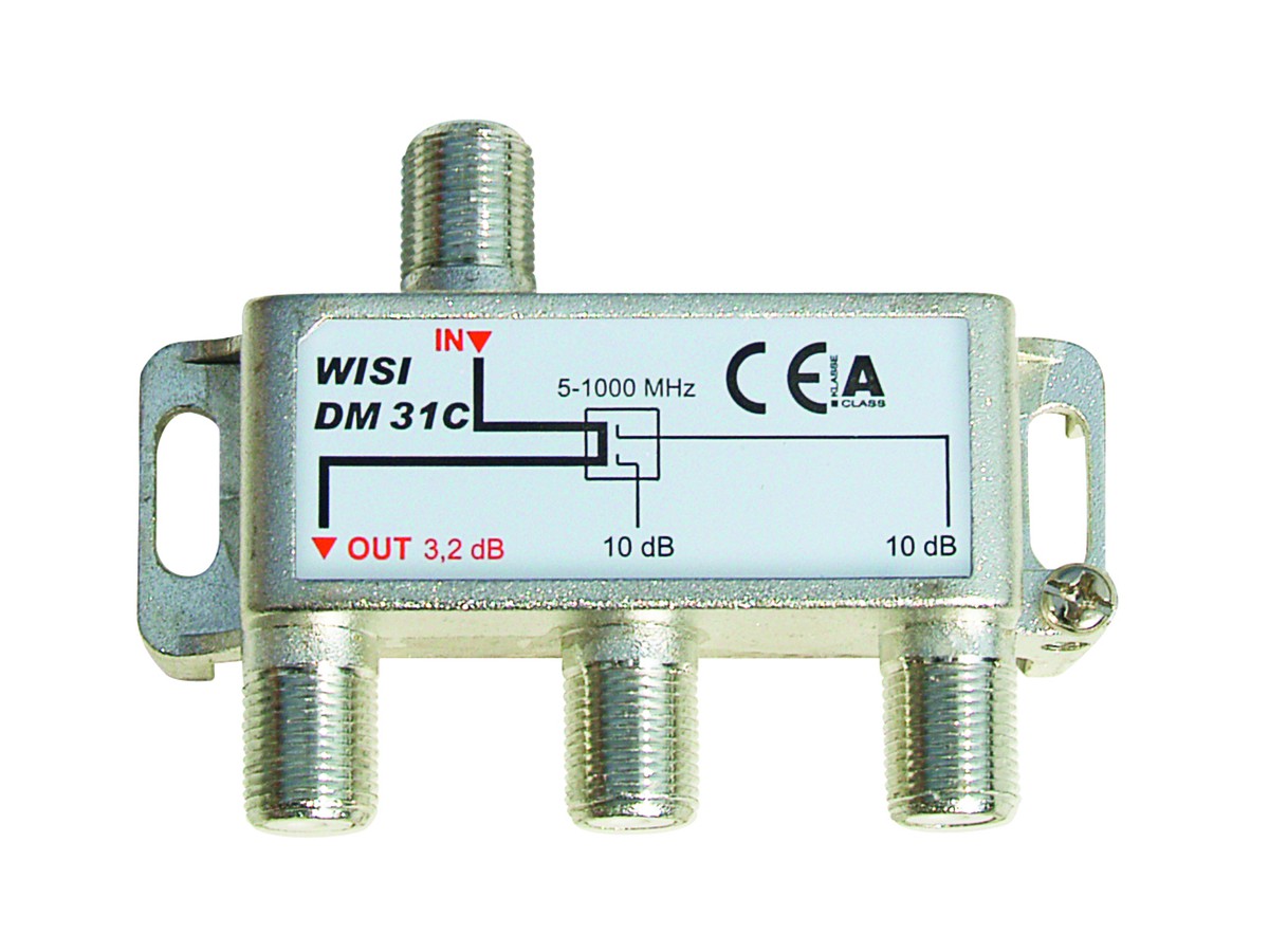 Abzweiger 2-fach, 16.5-17 dB, 5-1000 MHz, F  DM34C