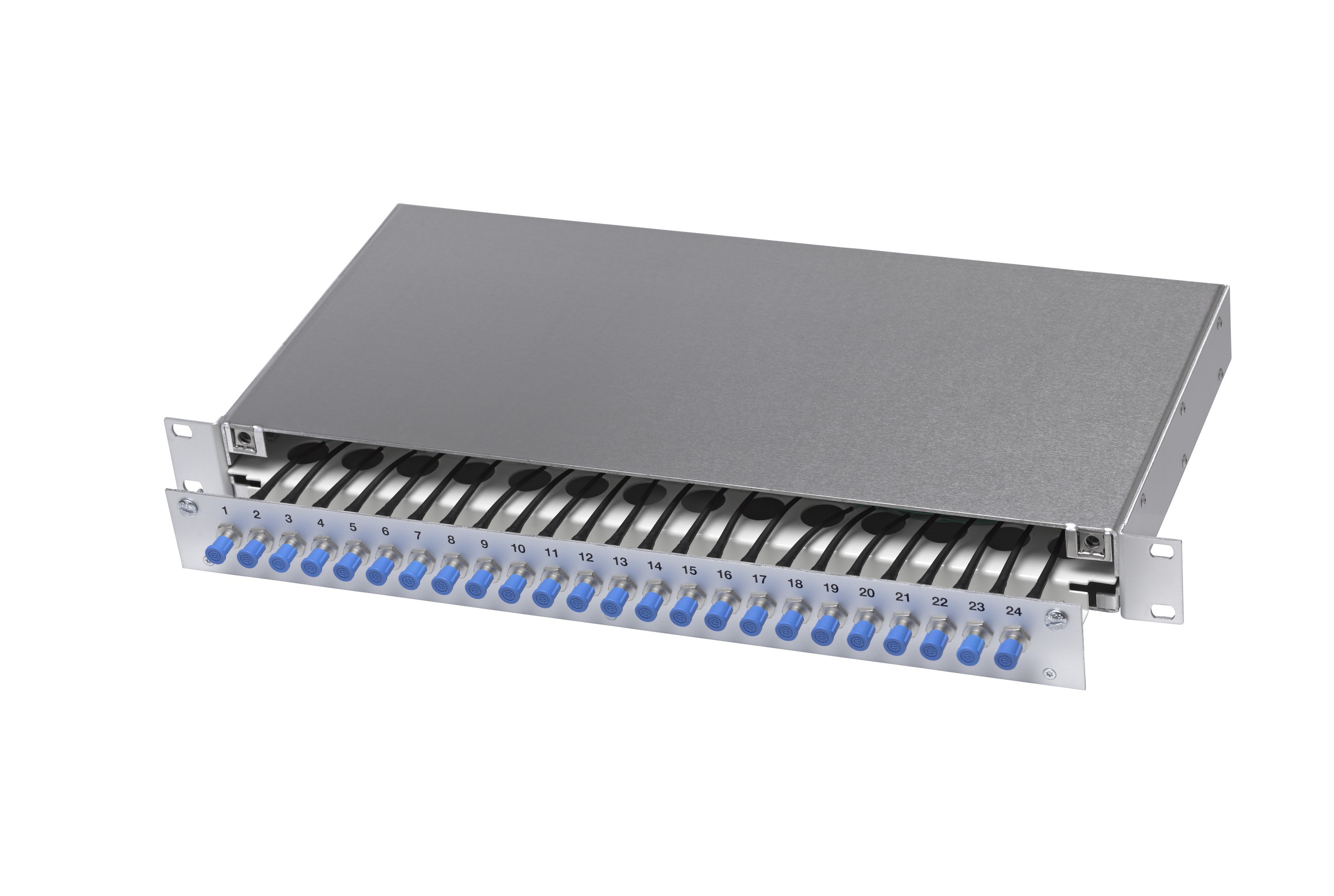 LWL 19" KEV 1HE ausz. 20xST 9/125 kompl.