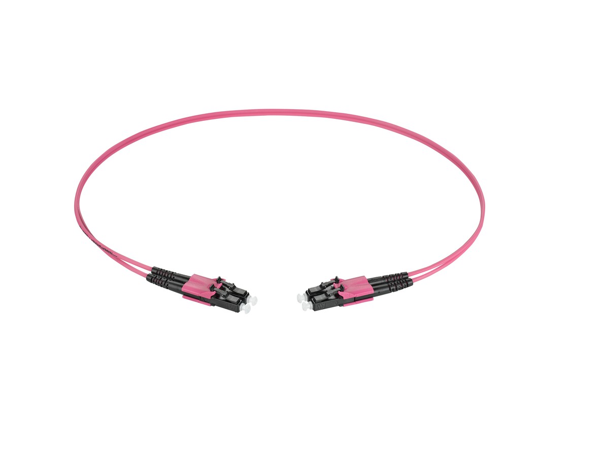 RL Dupl. Fig.8 2x1.4mm 50/125 OM4 LC/LC violet 15.0m
