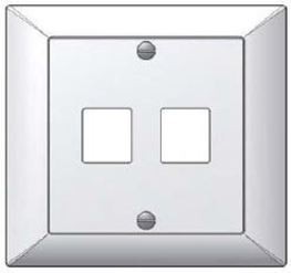 UP Anschlussdose, EDIZIOdue-kompatibel, für 2x KS/GG45, sz