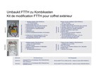 Kit de modif FTTH pour coffret ext. 8UH (besoin en place 350x220x100mm)
