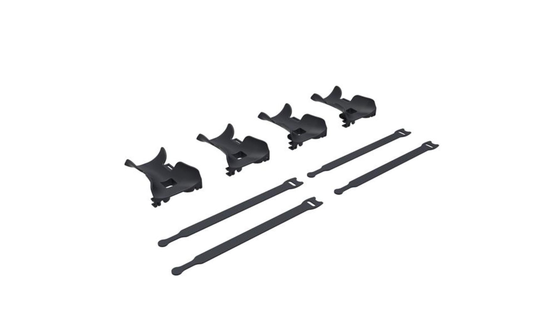 Commscope Patchpanel Kabelmanger-Kit für UTP 4 Kabelwannen zur Montage an den Metallbügel 4 Klettbänder für die Fixierung der Kabel CPP-SVS-KIT