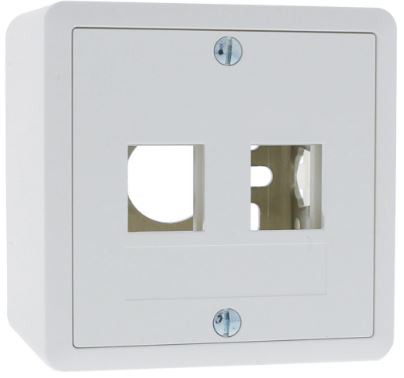 LAN AP54 prise droit 2 x Keystone EDIZIOdue 20 blc