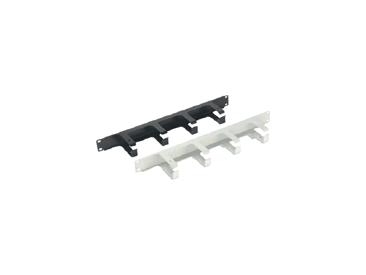 Panneau de rangement 19" 1U 4 guides métal 40x60 nr RAL9005