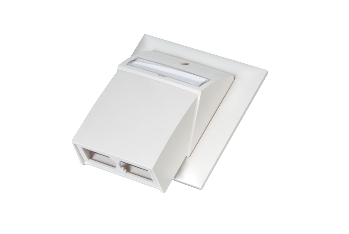 unilan UP Dose Edizio Flachauslasshaube 2x MS/MU/PS 1/8 ws  mit Abdeckrahmen *Auslaufartikel*