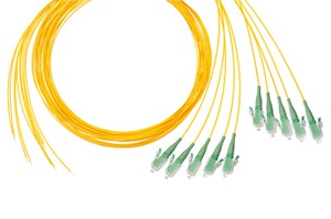 Pigtail gelb für Fiberpanel Kompaktader G652 D,250 µm Stecker LC/APC  2.0 Meter
