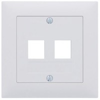 LAN UP60 prise droit 2 x Keystone EDIZIOdue blc