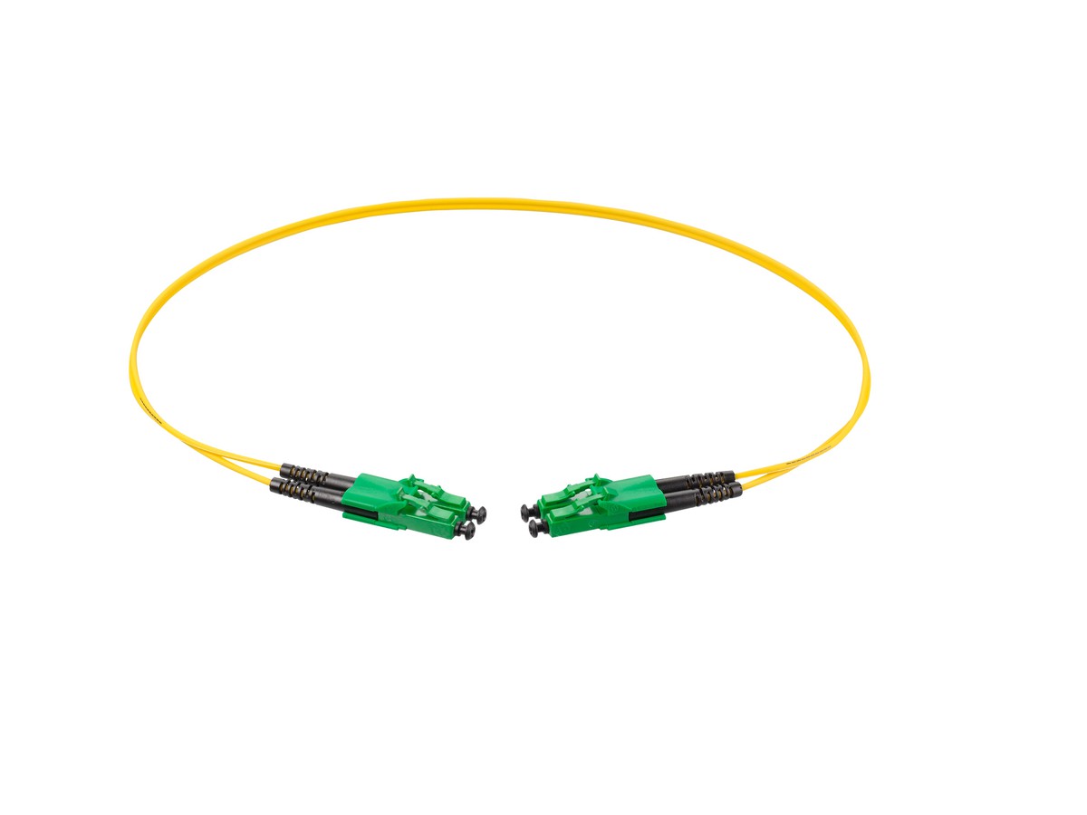 RL Dupl. Fig.8 2x1.4mm 9/125 LC APC/LC APC jaune 2.5m